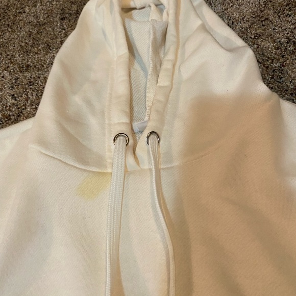 CREAM ARDENE CROP HOODIE - Picture 4 of 8